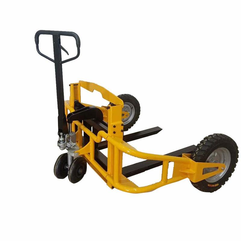 New 1.5ton All Terrain Rough Outdoor Adjustable Truck Mounted Hand Pallet Stacker