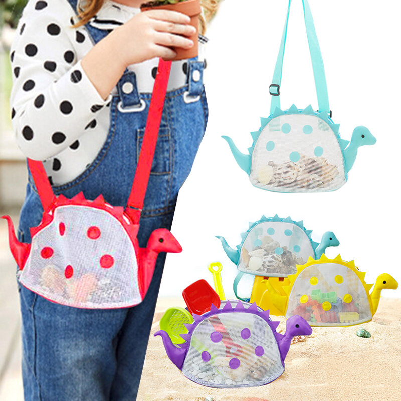 Детская пляжная Сетчатая Сумка, новый стиль, Детская уличная сумка в виде динозавра, сумка для хранения, Пляжная Коллекция игрушек, рюкзак для хранения 2023