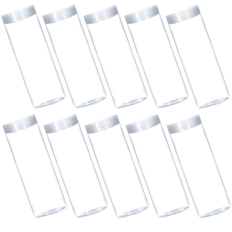 10 Pcs 27mm Diameter Transparent Coin Barrel Storage Tube Full Roll Loose Protection (27mm Half Barrel) Pieces Dollar Container