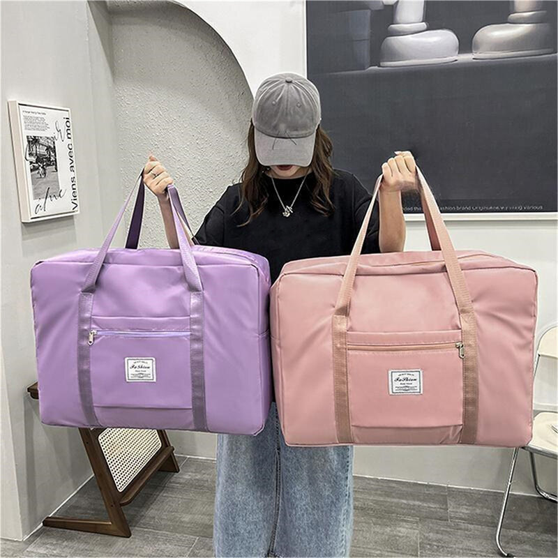 Folding Travel Bags Large Capacity Waterproof Luggage Tote Handbag Travel Duffle Bag Gym Yoga Storage Shoulder Bag For Women