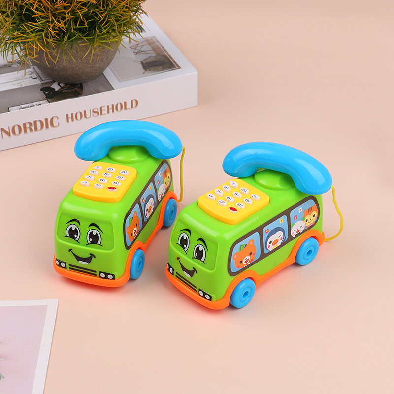 Детские игрушки Музыкальный мультяшный автобус телефон развивающая детская игрушка подарок для детей Раннее Обучение упражнения детская игра