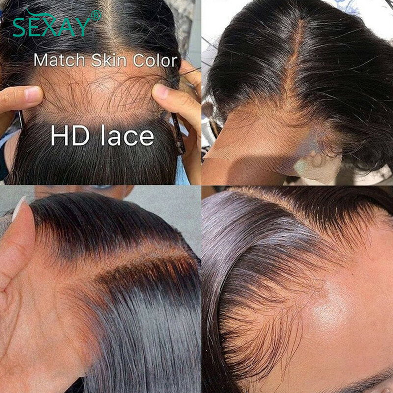 Perruque Lace Closure Wig Body Wave Brésilienne Naturelle, Cheveux 100% Humains, 13x4, 22 HD, Pre-Plucked, Transparente, pour Femme Africaine