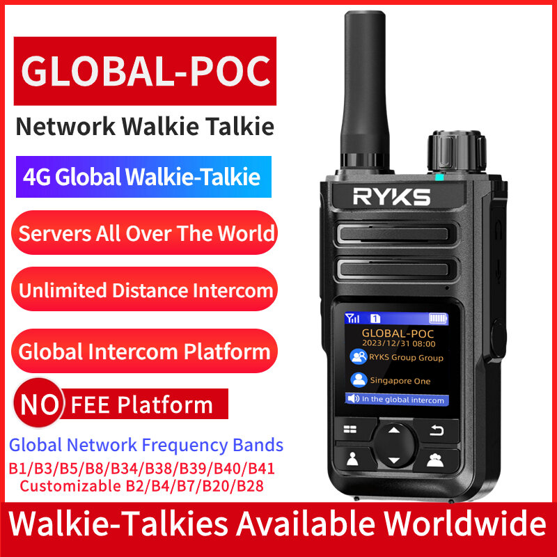 Walkie Talkie portátil de longa espera, sem limite de distância, interfone, 4G, 5G, mais de 5000km