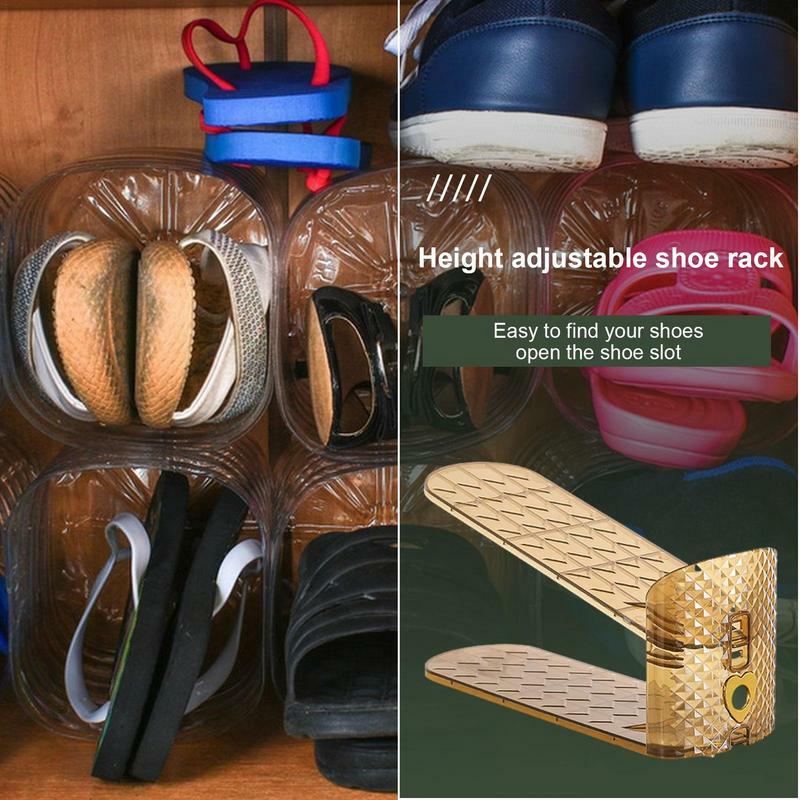 Shoe Slots Organizer Footwear Support Space Saving Height Slipper Shoe Storage Box Shoe Slots Organizer For Flat Shoes Daddy