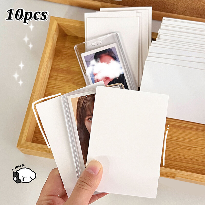 10pcs Small Card Protective Cardboard White Thick Paper Jam Kraft Paper DIY Handmade Card Making Double Sided Decor