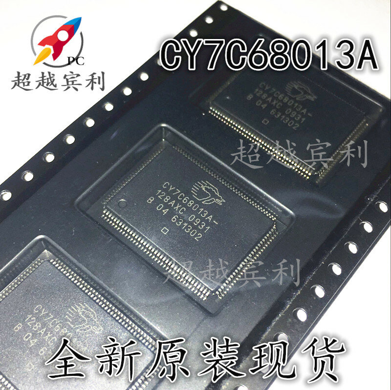 Microcontrolador novo de 8 bits do CY7C68013A CY7C68013A-128AXC QFP128 2pcs original