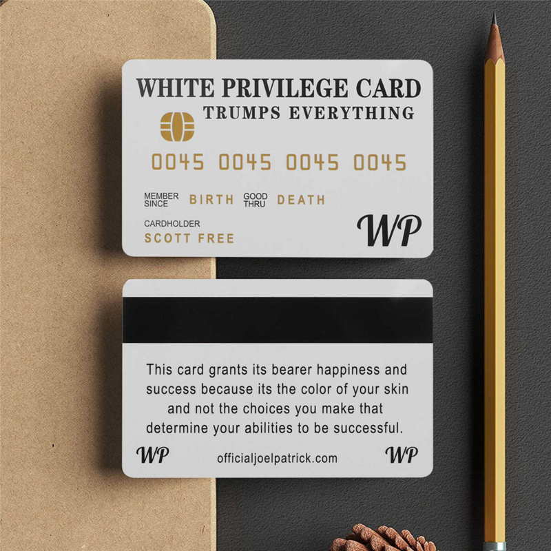 10 PCS White Privilege Card Trumps Everything Credit Card Sets, Wallet Insert Card Romantic Card Business Gifts