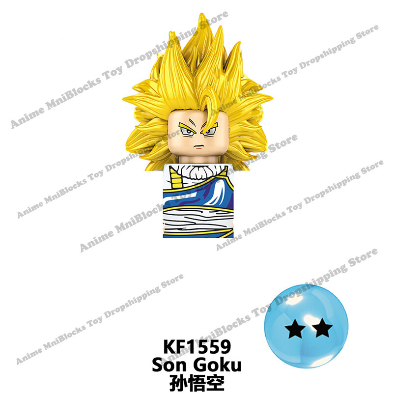 KF6142 Penjualan Tunggal Dragon Ball Z Blok Bangunan Mini Anime Kartun Mainan Action Figure Merakit Mainan Bata Bongkar Pasang untuk Hadiah Anak-anak