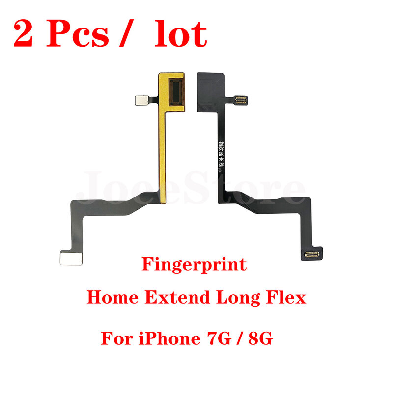 Connecteur de carte mère pour iPhone 6 6s 7 8 plus, 2 pièces, bouton de retour d'empreinte digitale, câble d'extension flexible