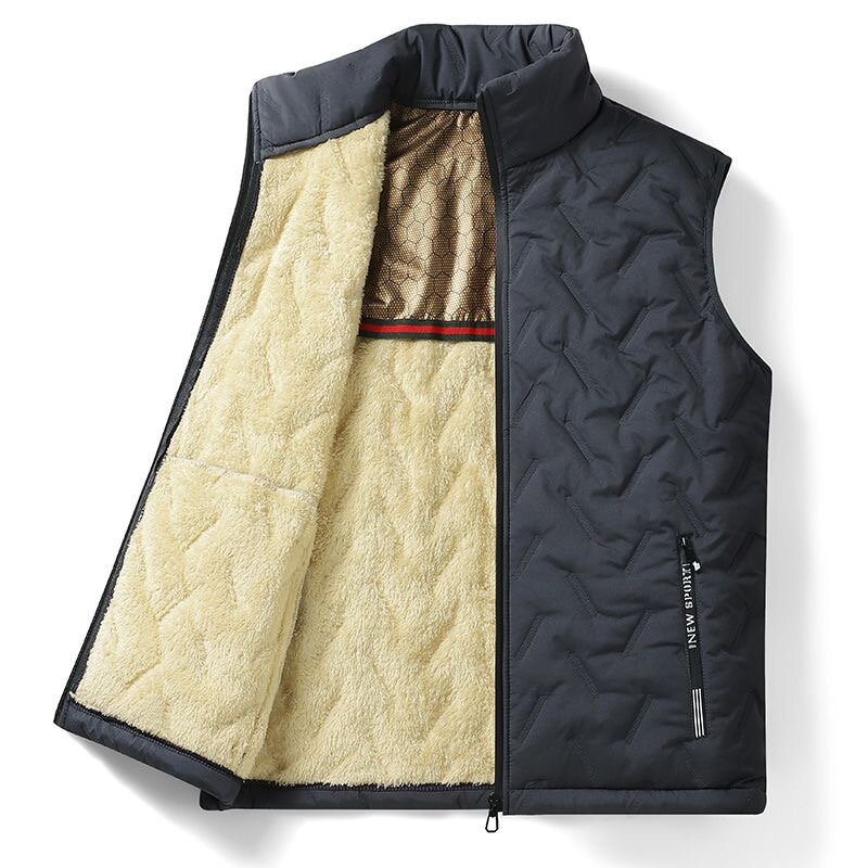 2024 jesień i zima nowa moda pogrubiona ciepła kamizelka luźne luźne luźne duże rozmiary bawełny i płaszcz z podszewką M-5XL