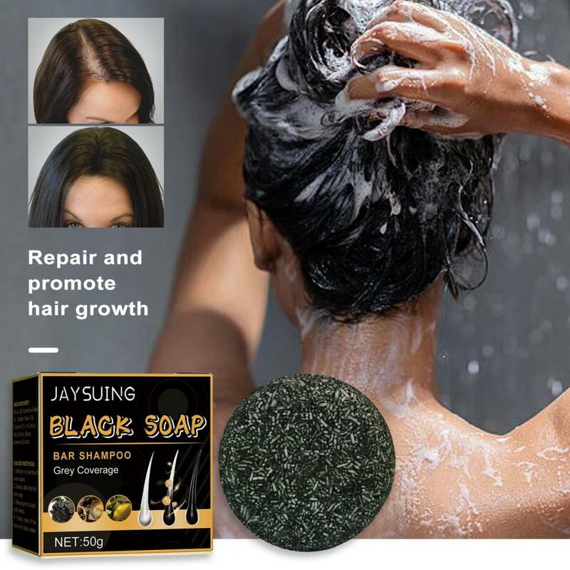 모발 색소 재생 샴푸 비누, 모발 색상 복원, 모발 성장 활성화, 회색으로 순환 개선