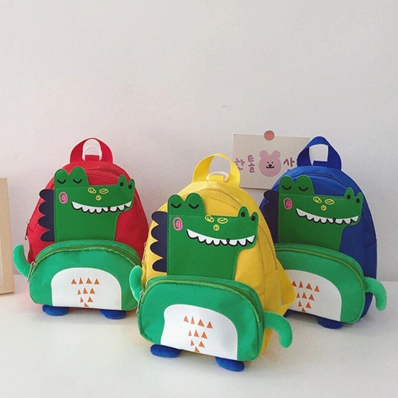 Детские маленькие рюкзаки, новинка 2022, корейский мини рюкзак с динозавром для девочек и мальчиков, милые школьные сумки с героями мультфильмов для детей дошкольного возраста с защитой от потери