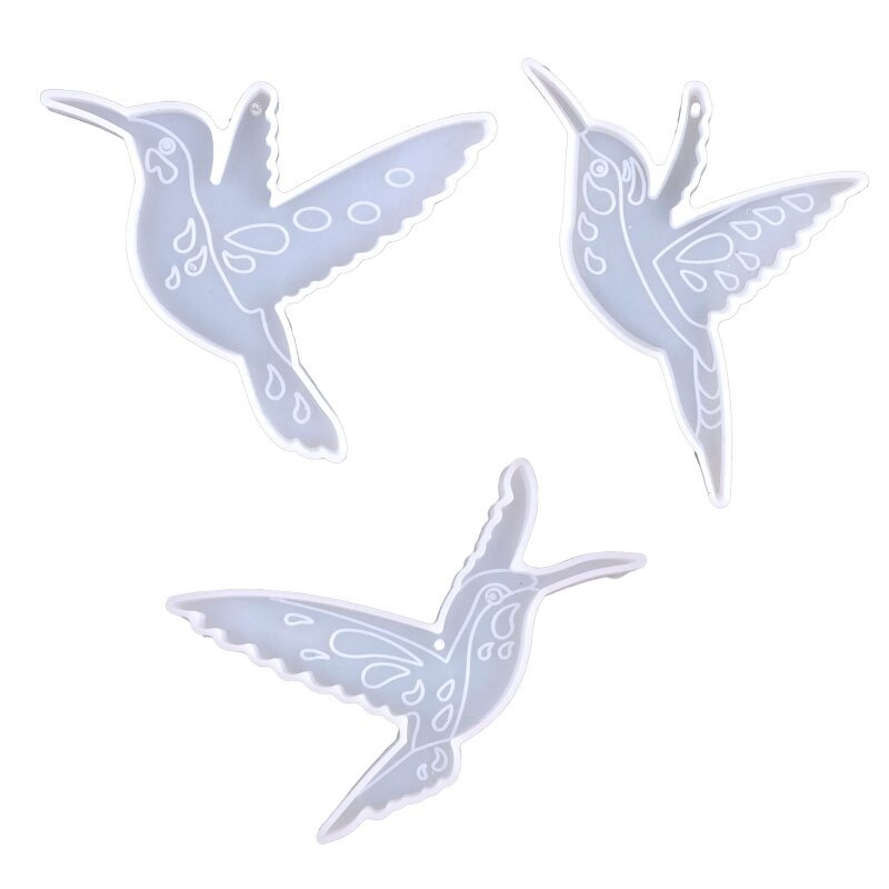 DIY Hummingbird Keychain Silicone Epoxy Mold DIY Ornaments Pendant Jewelry Crafting Mould for Valentine Love Gift 517F
