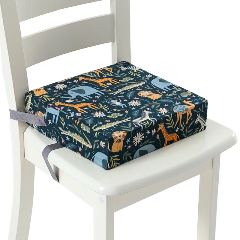 Kursi Booster Bawah Anti Selip untuk Meja Kursi Booster Anak/Anak/Bayi untuk Meja Makan dengan 2 Gesper Dapat Disesuaikan