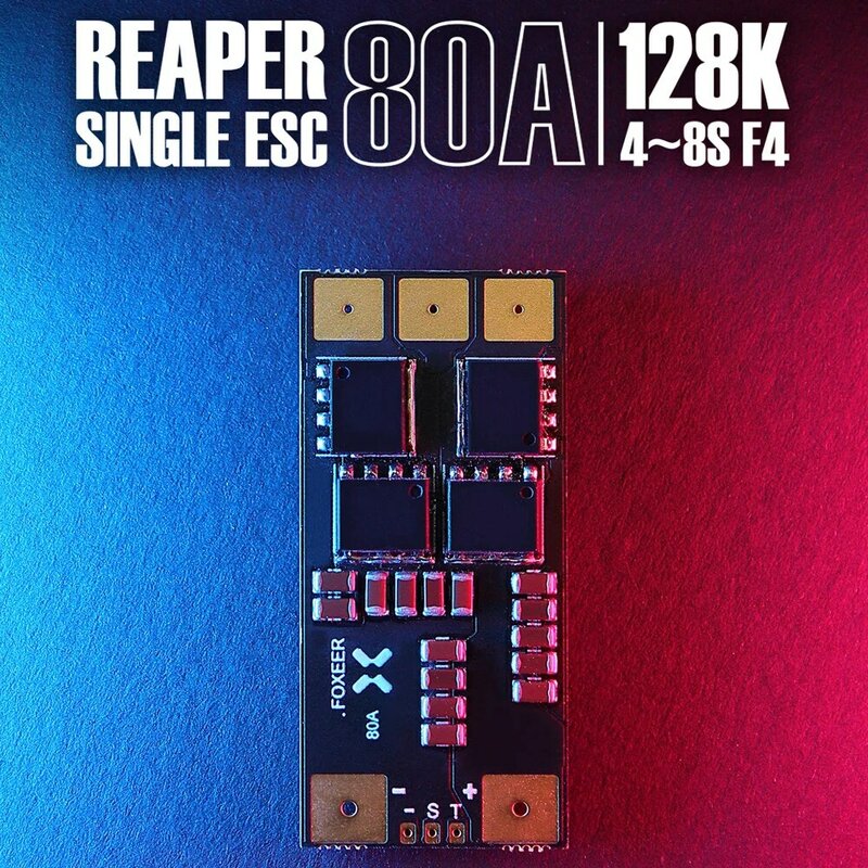 Foxeer Reaper F4 128K BLHELI32 4-8S 80A ESC для FPV беспилотных летательных аппаратов большого радиуса действия