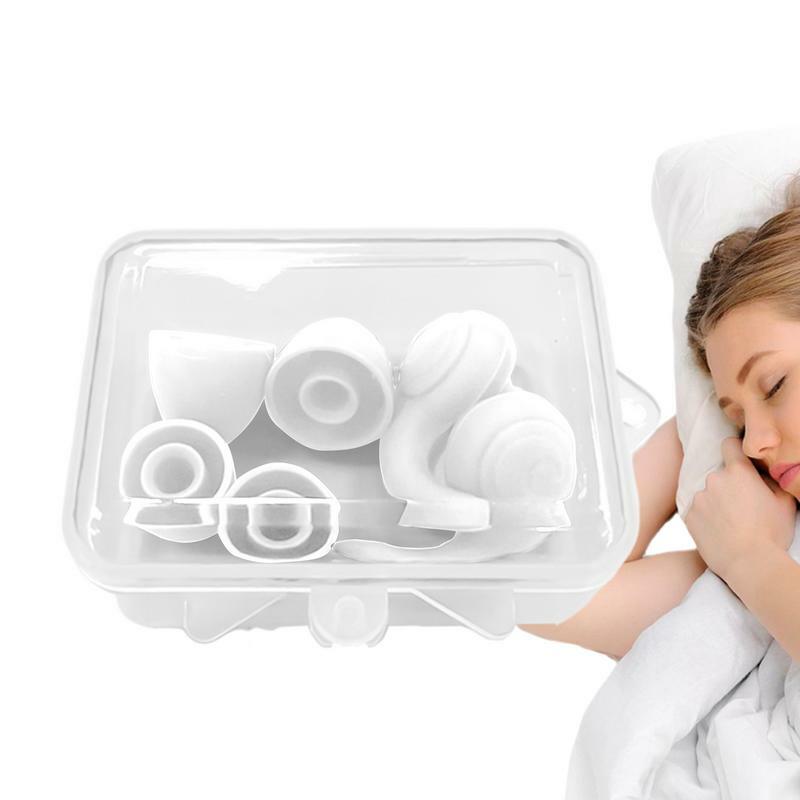 Silicone Ruído Cancelando Ear Plugs, Soft Anti-Noise, Tampões à prova d'água, Confortáveis Defensores de ouvido, Adequado para dormir