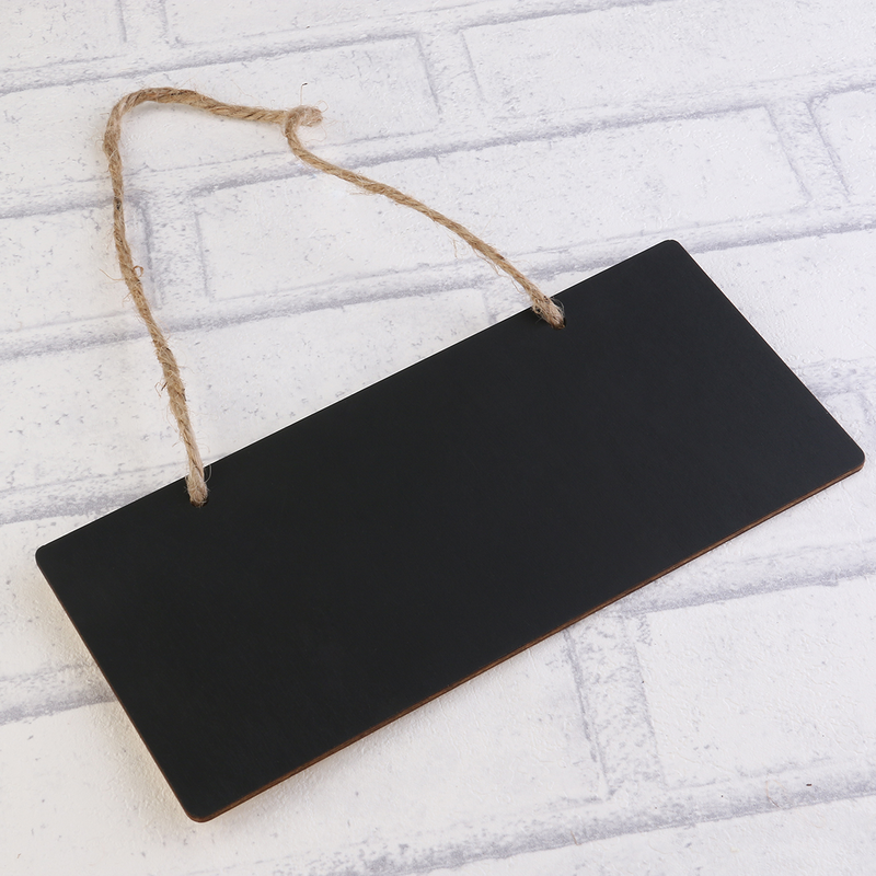 5 Pcs Card Mini Chalk Board Signs Hanging Rectangular Blackboard Wooden Chalkboard