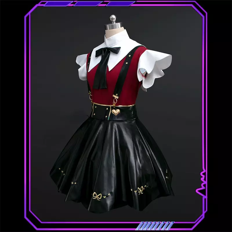 Spiel bedürftige Mädchen Überdosis Anime Cosplay Kostüm Perücke Anime JK Uniform Leder Rock Set Abgrund Kangel Kan Chan Cosplay Kostüm