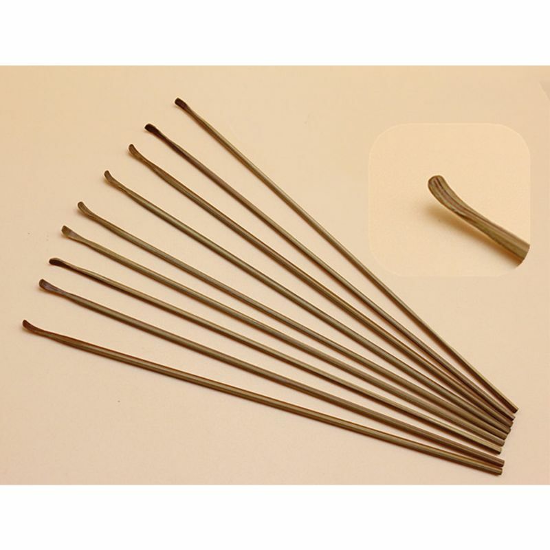 Y1uf carvão colher bambu ferramenta seleção orelha polimento redondo alça bambu limpador orelha c