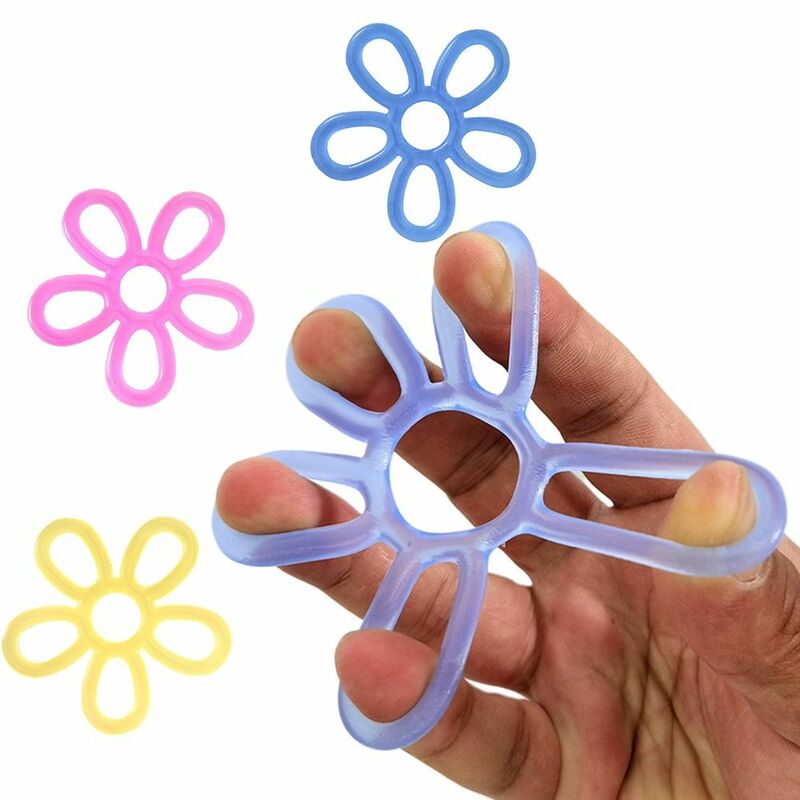 JEFinger Exerciseur de doigts en silicone élastique, multicolore, renforcement de la poignée, gel de pton récupéré