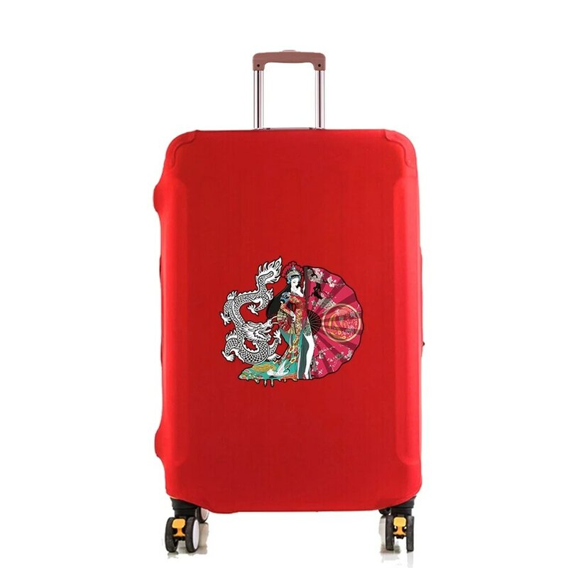 Travel Suitcase Elastic Dust Cases Luggage Protective Cover for 18-28 Inches Jsamurai Pattern Trolley Case Travel Accessories