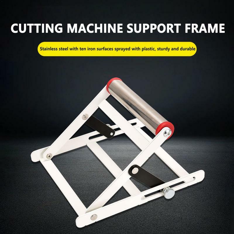 Soporte de rodillo para máquina de corte, marco de soporte ajustable de acero inoxidable, plegable, 1 piezas