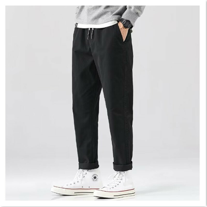 2023 nowe wiosenno-letnie spodnie dresowe dla mężczyzn moda biznesowa Slim Fit cienkie proste spodnie do odzieży męskiej J0006