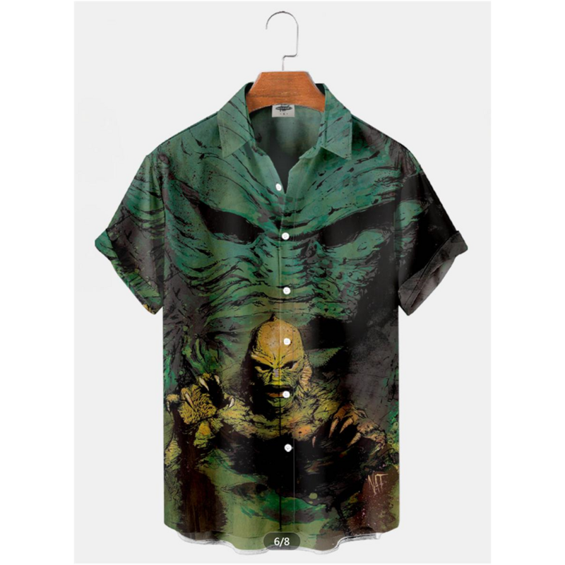 2024 Retro Casual Collar Man's Hawaiian Shirt Cotton With Costume Short Sleeve Top Designer Camisa Floral Masculina