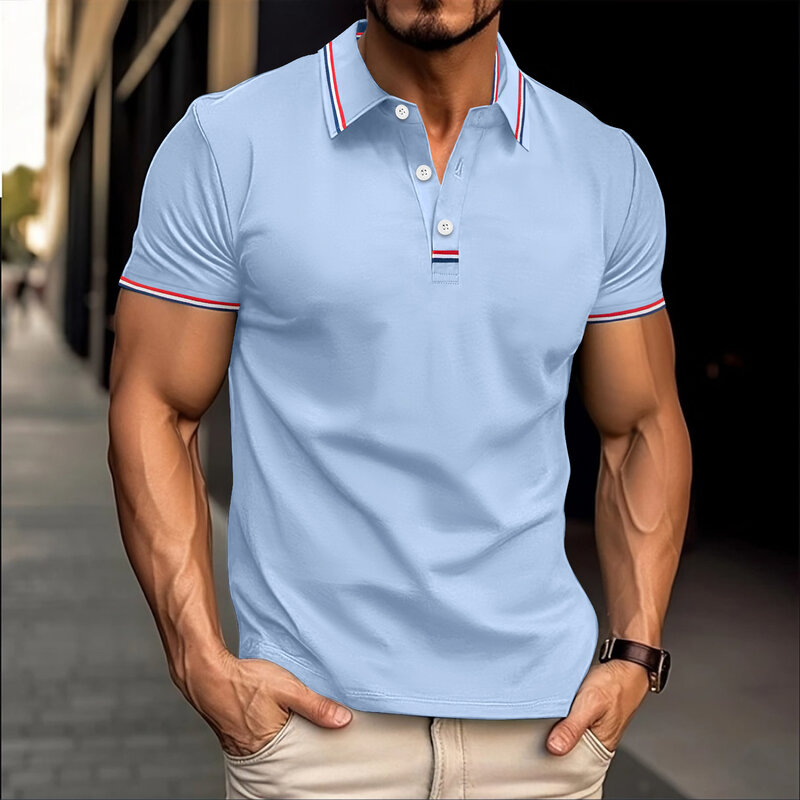 Мужская рубашка-поло, рубашка-поло с коротким рукавом по сравнению с рубашкой поло, новая летняя Уличная Повседневная мода, Мужской Топ, пуловер