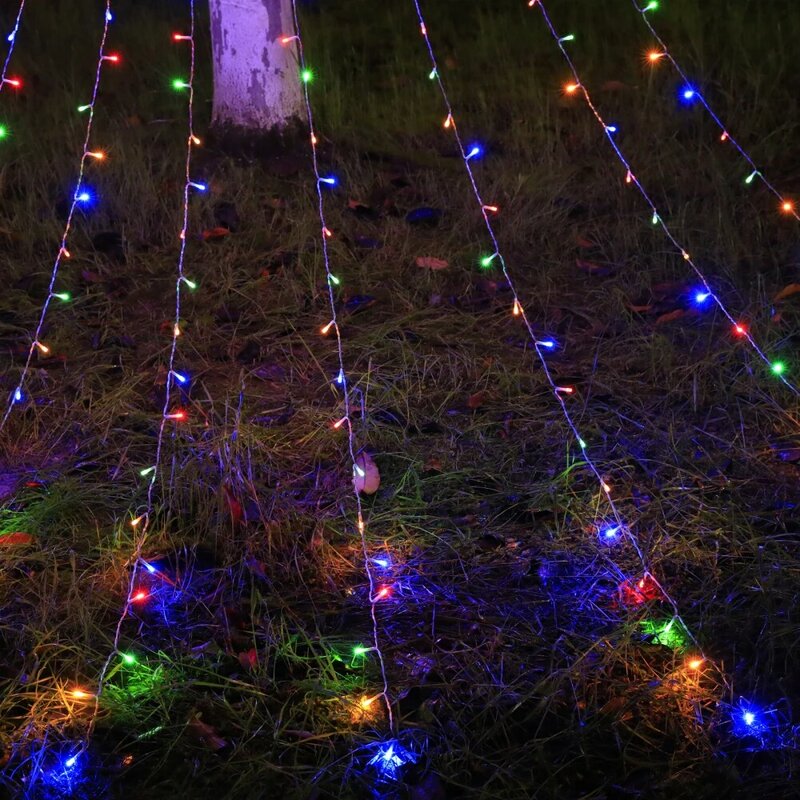 Led Pentagram น้ำตก Light Light แสงดาวตก Holiday Party ตกแต่ง Courtyard กลางแจ้ง Star ไฟสายประดับ
