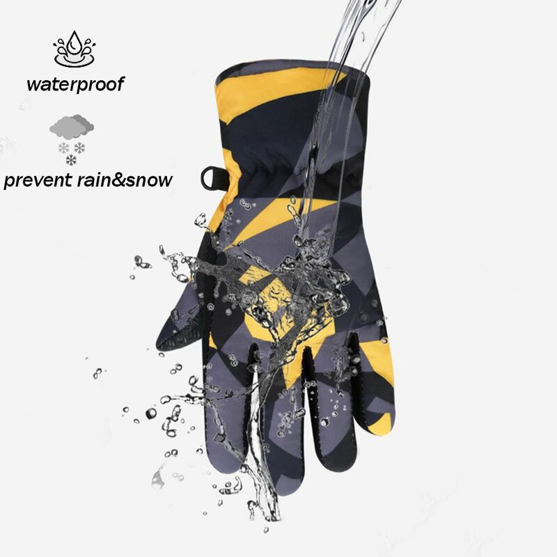 Новые модные зимние теплые детские ветрозащитные водонепроницаемые рукавицы с длинным рукавом для снега сноуборда лыжные перчатки