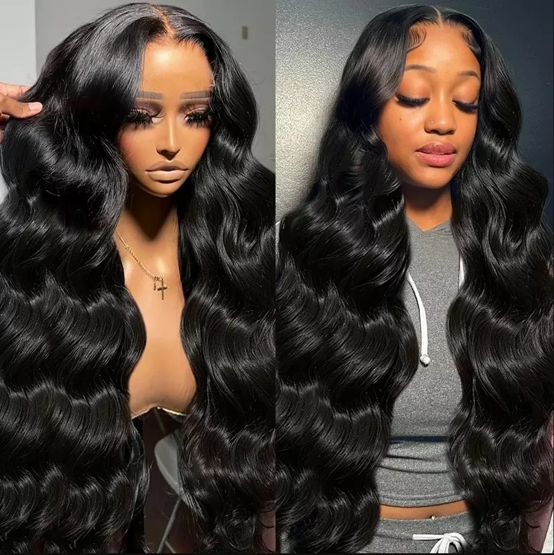 Body Wave Lace Front Human Hair Wig 30 38 Inches 180 Density Brazilian Remy 13x6 Transparent Hd Lace Frontal Wigs For Women