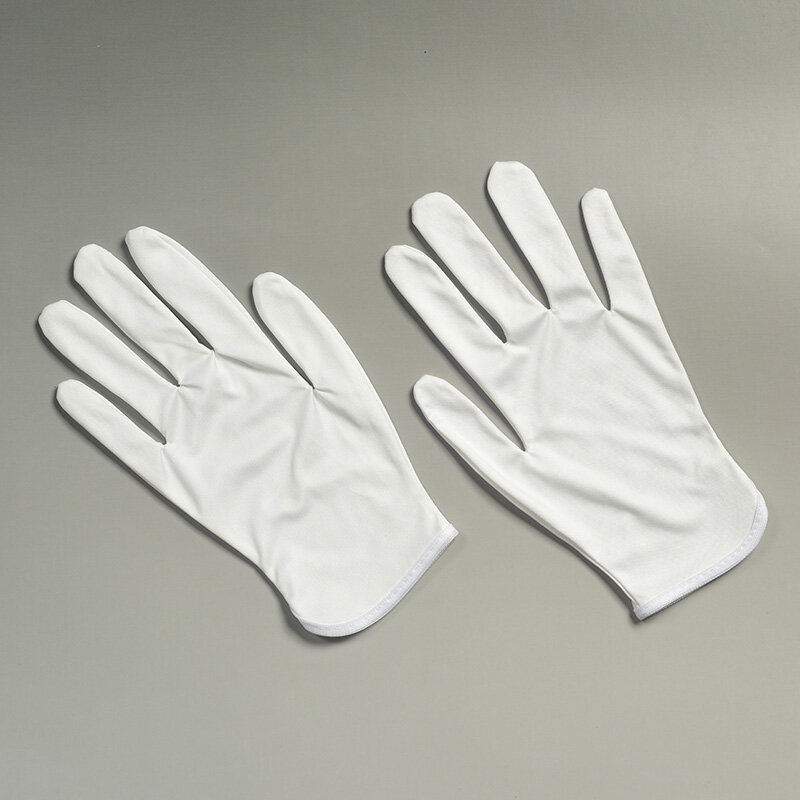 ถุงมือผ้าไร้ฝุ่นเนื้อละเอียดเป็นพิเศษแว่นตาเครื่องประดับที่เหมาะสมดูกันเหงื่อกันลื่นทำมือ