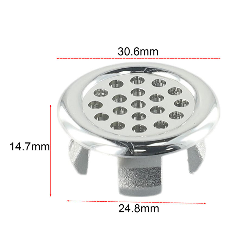 High Quality Brand New Easy Accessibility Sink Overflow Ring Sanitary Pedestal Universal Replacement Hole Silver