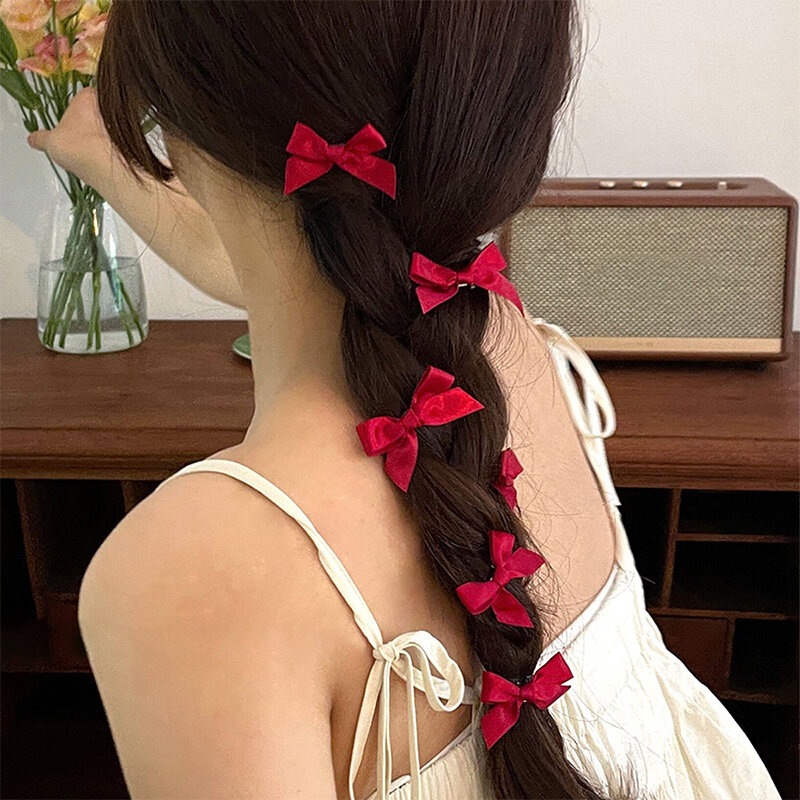 Simples trançado arco hairclips para meninas e mulheres, pequenas presilhas, Headwear clip, 4pcs