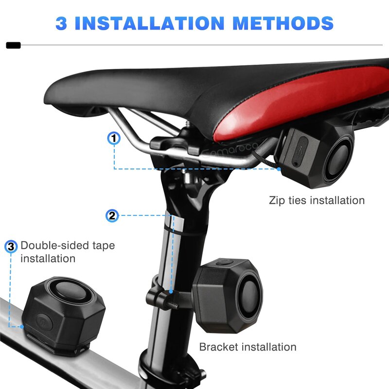 Camaloca Baru Alarm Pencuri Sepeda Nirkabel USB Diisi Daya Listrik Sepeda Motor Skuter Sepeda Perlindungan Keamanan Alarm Getaran