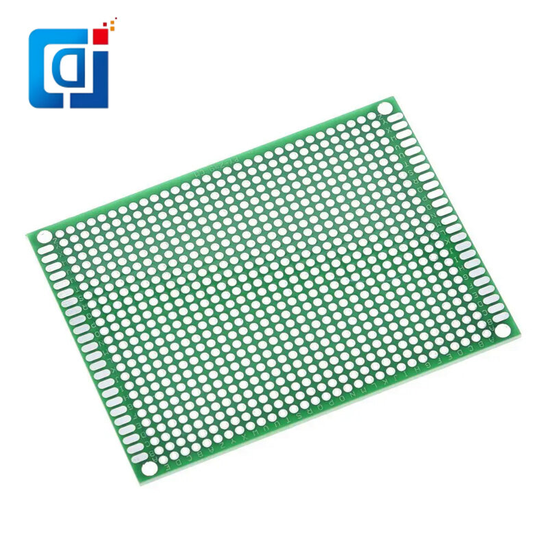 JCD-prototipo de PCB de 7x9cm, panel de doble revestimiento/estañado, placa Universal de doble cara, placa verde de 2,54 MM