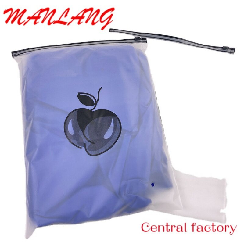 Custom  Custom printing Zip Lock Waterproof Zipper Eva Frosted Matte Plastic Packing Self Sealing Clothing Packaging Bag