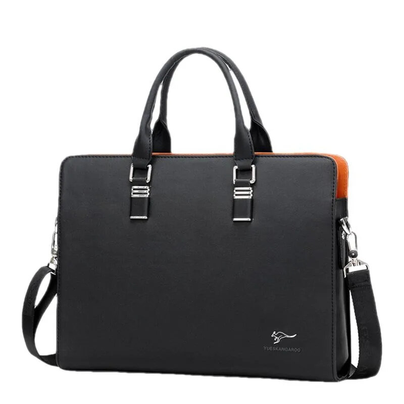 Biznesowa, pozioma męska torba na teczki o dużej pojemności torba na laptopa biurowa, luksusowa torba na ramię