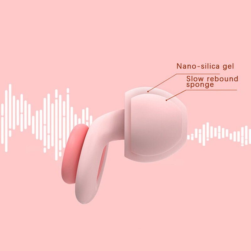 Silicone Earplug Sleep Noise Ear Plug Canceling Noise Reduction Soundproof Anti Soft Slow Rebound Protection Ears Foam