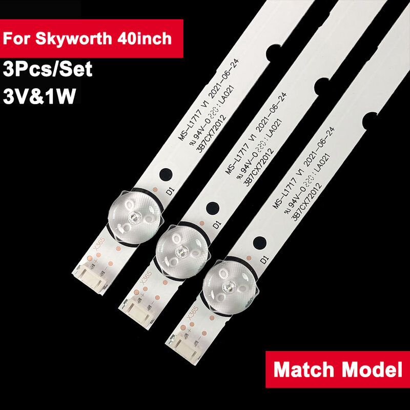 3 قطعة 3 فولت 719 مللي متر Led الخلفية التلفزيون إصلاح أجزاء ل Skyworth 40 بوصة JS.D40071330-001DS-M 40L3750VM 40L48504B 40L48804M 40L4750A