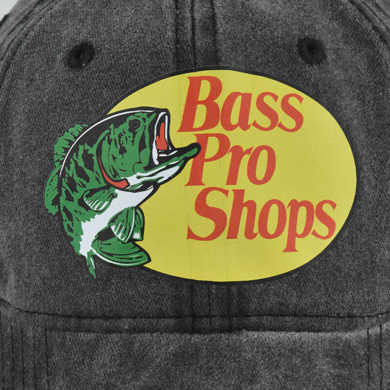 Washed Bass Pro Shops Baseball Hat Printed Dad Hat Distressed Snapack Hat Adjustable Outdoor Sun Hat Visors