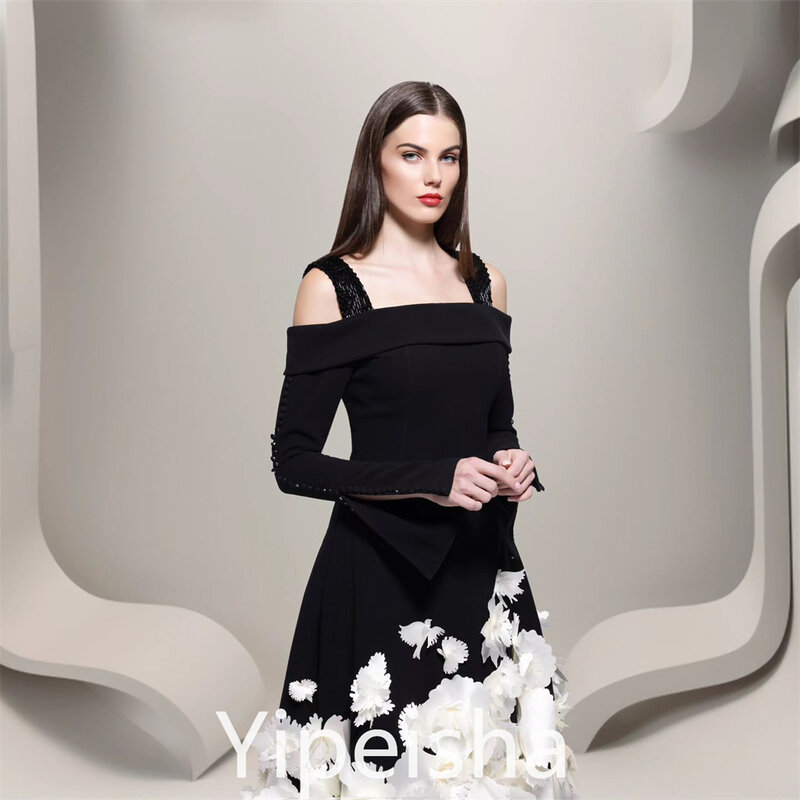 Yipeisha Prom Dress Exquisite Elegant High Collar A-line Evening  Draped Bolero Stole  Satin Custom