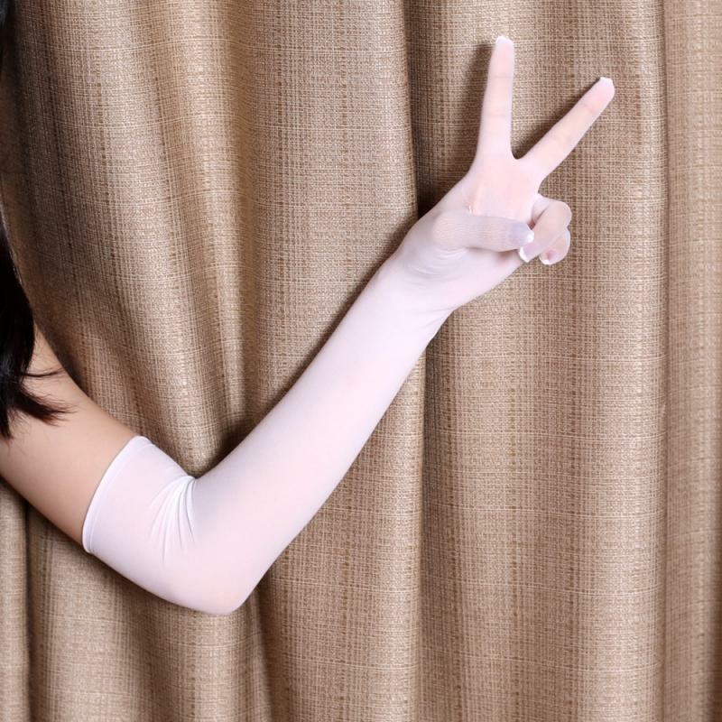 Ultra-thin Sexy Seamless Lace Gloves Fashion Wedding Etiquette Gloves Long Sunscreen Women's Stockings Five-finger gloves C033