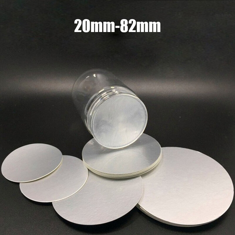 200Pcs Seal Cap Lining Tamper Resistant PET Electromagnetic Aluminum Foil Induction Gasket For Cosmetic Jar Bottle Pot 20mm-82mm