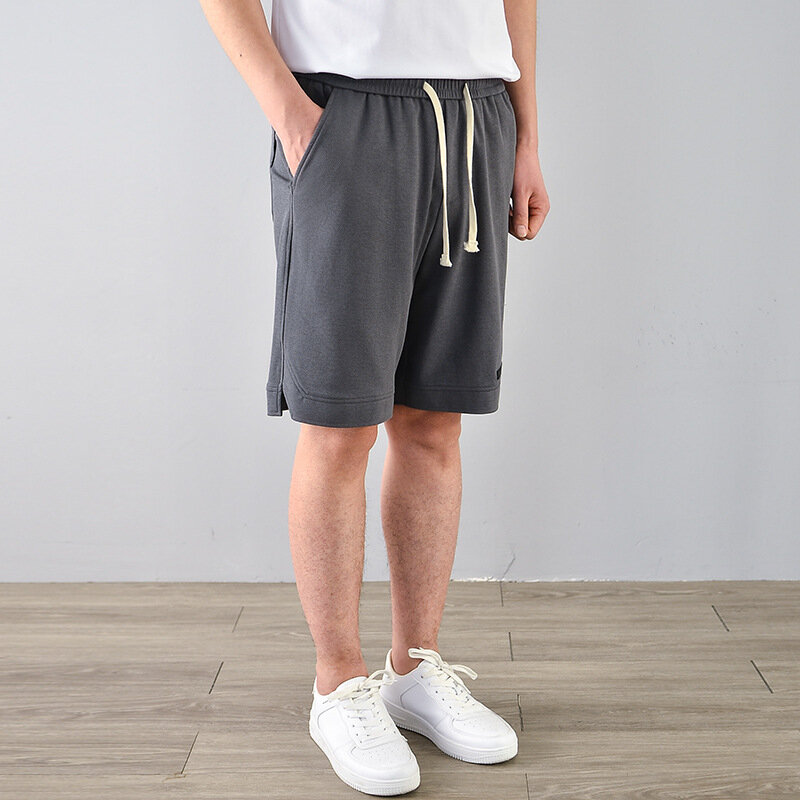 Legible-pantalones cortos informales de verano para hombre, Shorts holgados de cintura elástica, color sólido