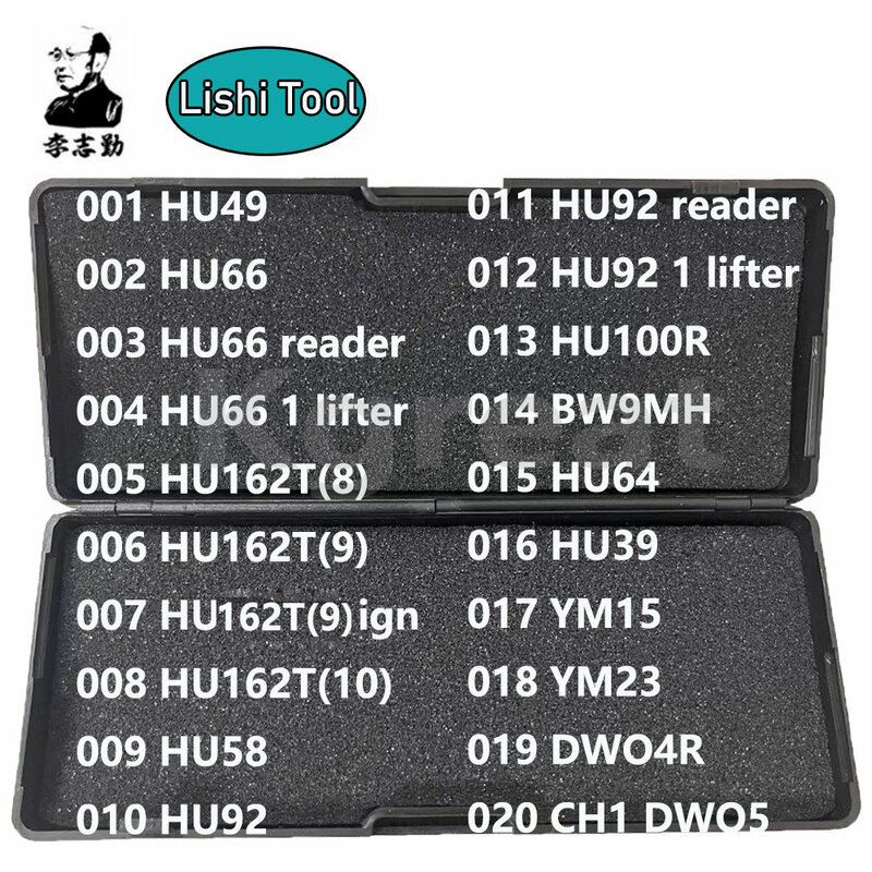 001-020 Lishi 2 In 1 2in1 Hu49 Hu66 Hu 162T(8) Hu162 T(9) Hu162 T(10) Hu58 Hu92 Bw9mh Hu64 Hu39 Ym15 Ym23 Dwo4r Ch1 Voor Vw Bmw Benz