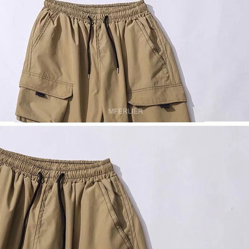 Summer Large Size Shorts 8XL 150kg Men Elastic Waist Shorts 2 Colors