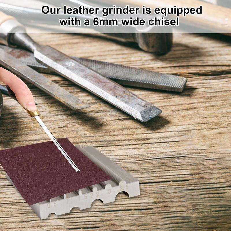 Leather Sander Pad Leather Sander Tool Metal Structure Faux Leather Wide-Edge Trimmer DIY Grinder Solid Structure For Furniture