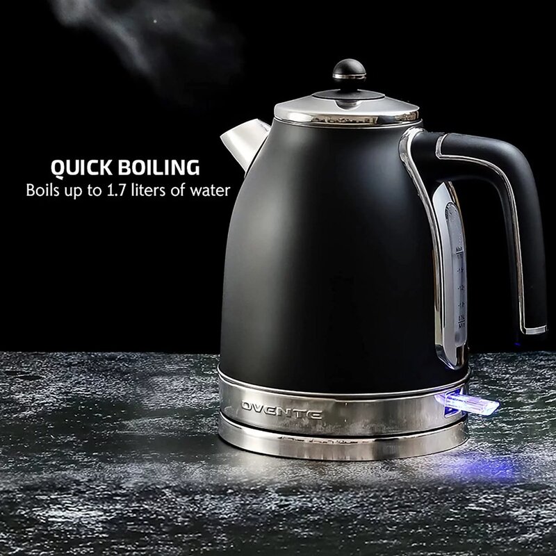 Black Stainless Steel Electric Kettle  Fast Boiling